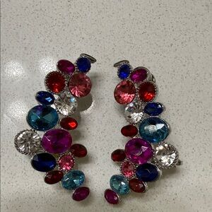 Sassy Jones Multicolor Crystal Ear Climbers